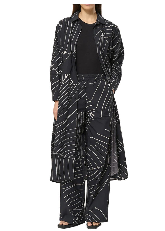 HUMILITY pantalone donna palazzo JUSANKA-V 100% cotone MADE IN ITALY