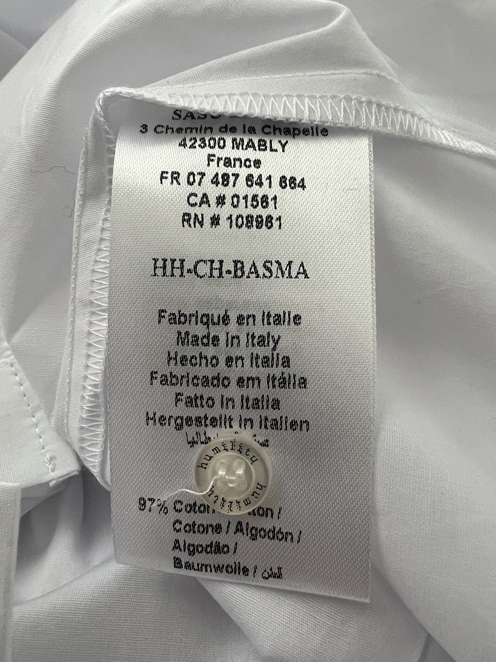 HUMILITY camicia donna over bianca BASMA MADE IN ITALY