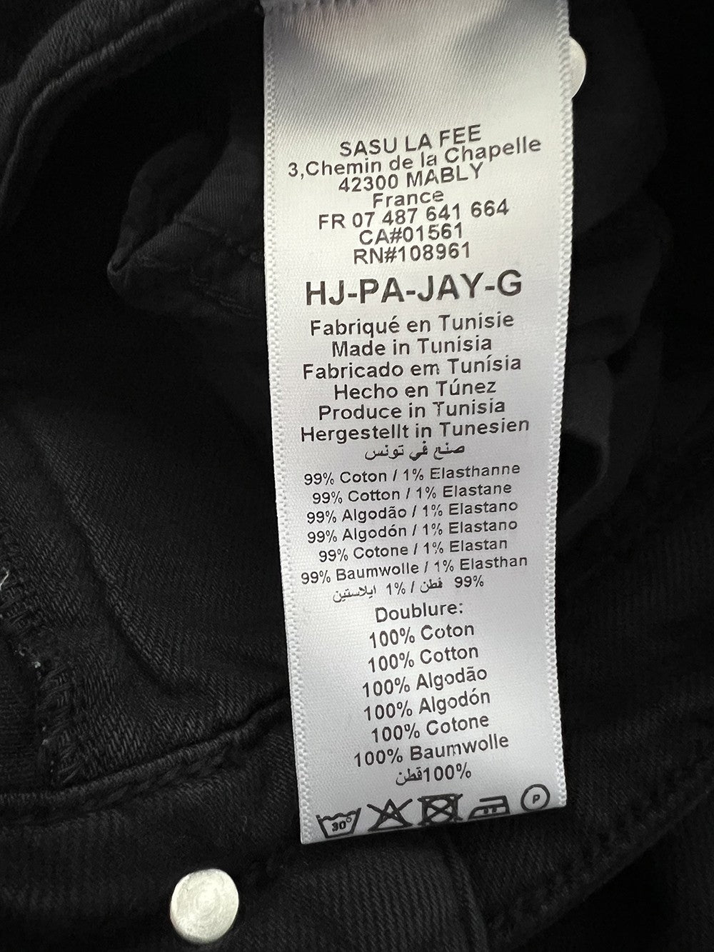 HUMILITY jeans donna neri palazzo JAY-G 99% cotone 1% elastan