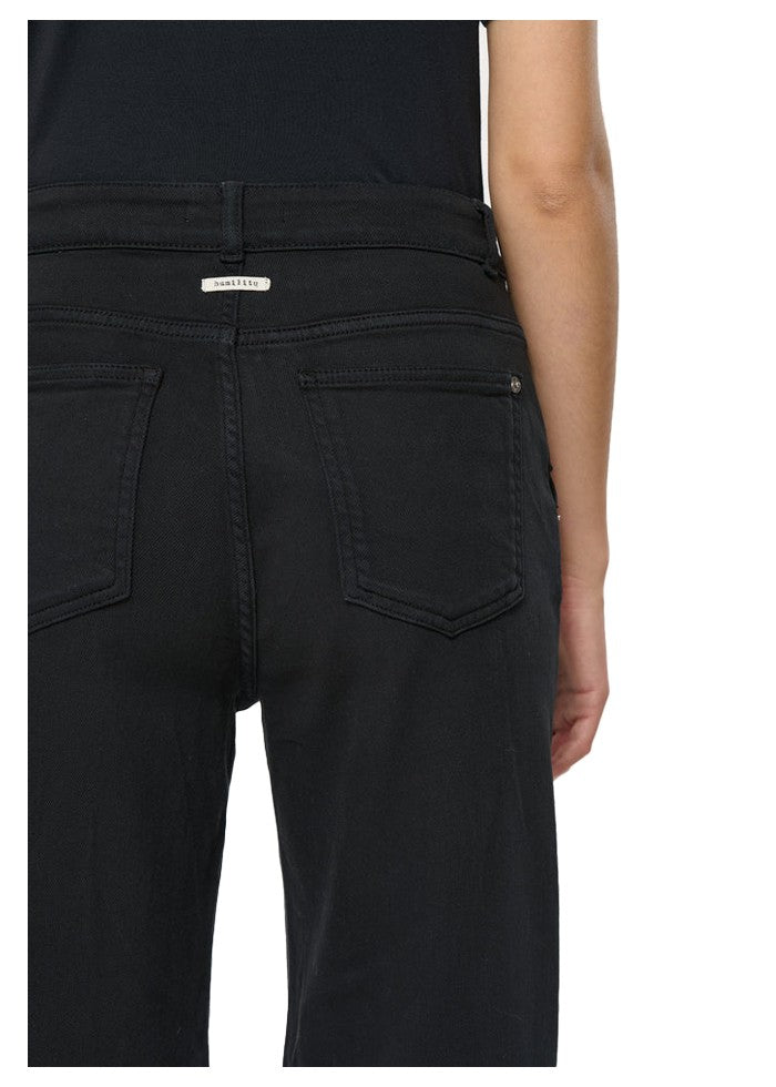 HUMILITY jeans donna neri palazzo JAY-G 99% cotone 1% elastan