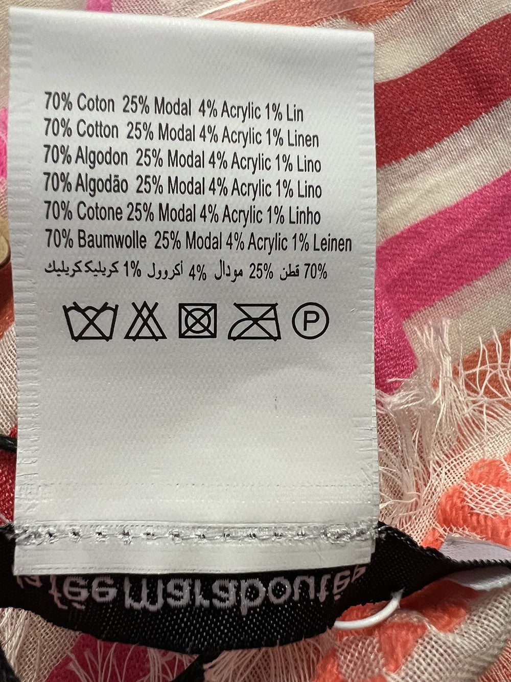 LA FEE MARABOUTEE sciarpa donna cotone righe multicolori DANMARK