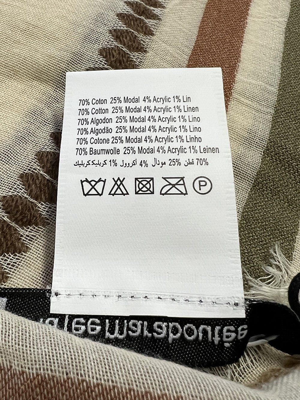 LA FEE MARABOUTEE sciarpa donna cotone righe multicolori DANMARK