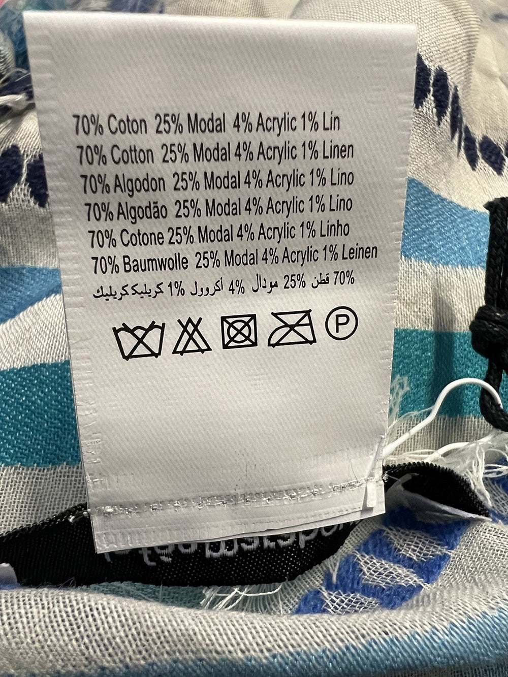 LA FEE MARABOUTEE sciarpa donna cotone righe multicolori DANMARK