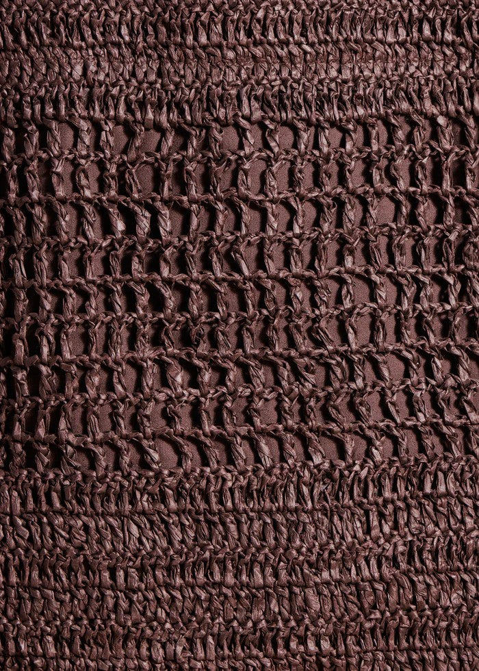 LA FEE MARABOUTEE borsa donna rafia marrone DONUIN 100% carta