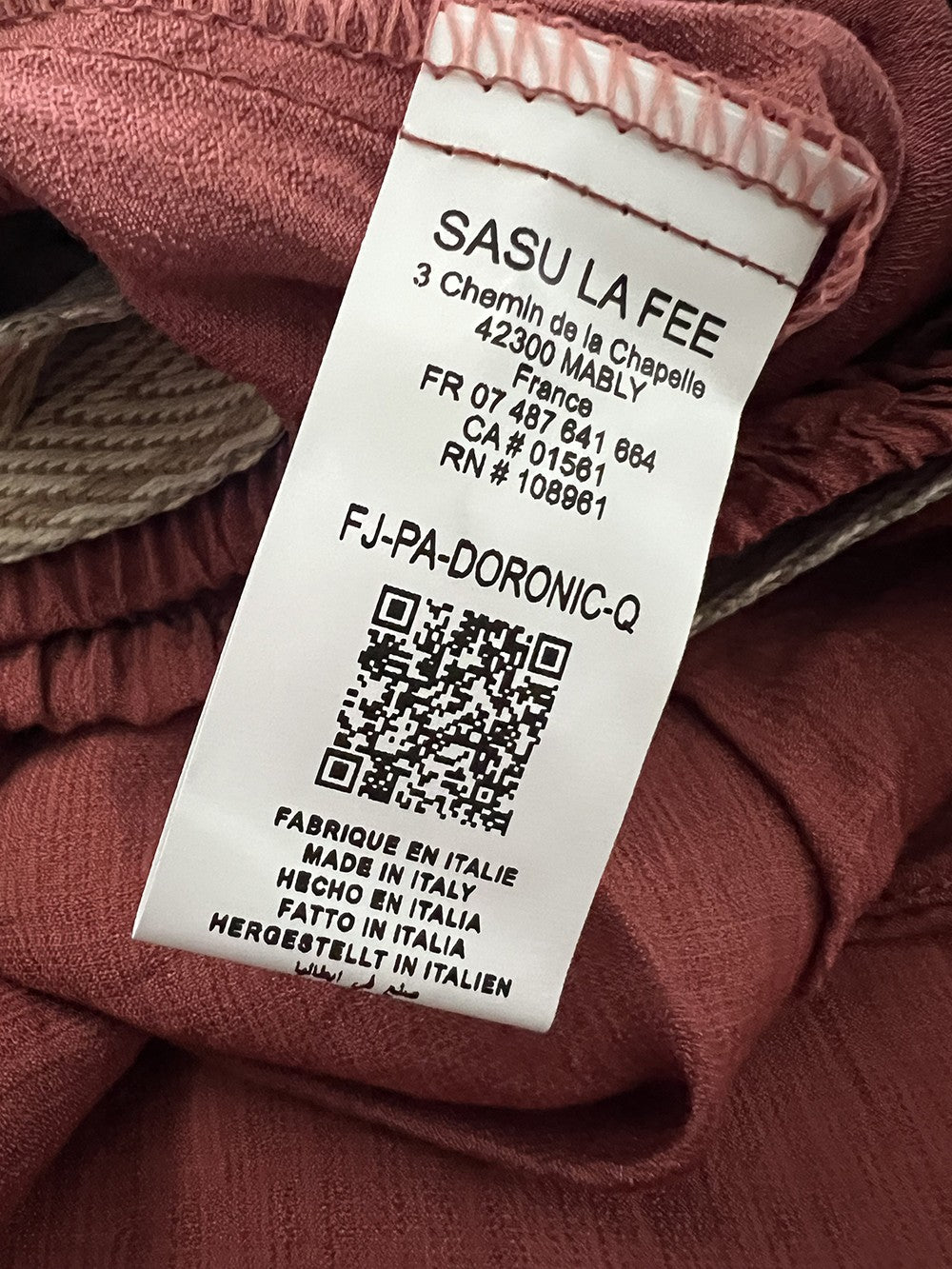 LA FEE MARABOUTEE pantalone donna palazzo DORONIC-Q MADE IN ITALY