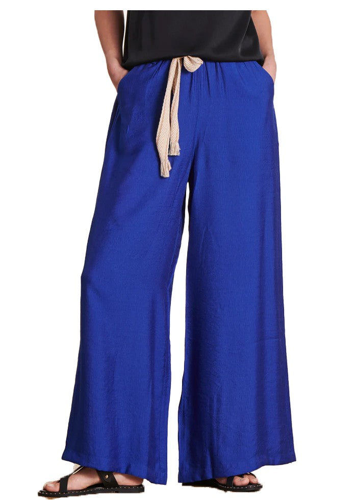 LA FEE MARABOUTEE pantalone donna palazzo DORONIC-Q MADE IN ITALY