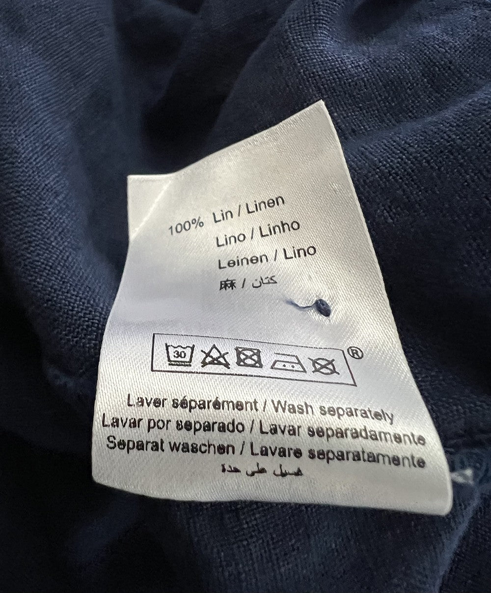 LA FEE MARABOUTEE tuta lino blu  DEDONA-L  MADE IN ITALY