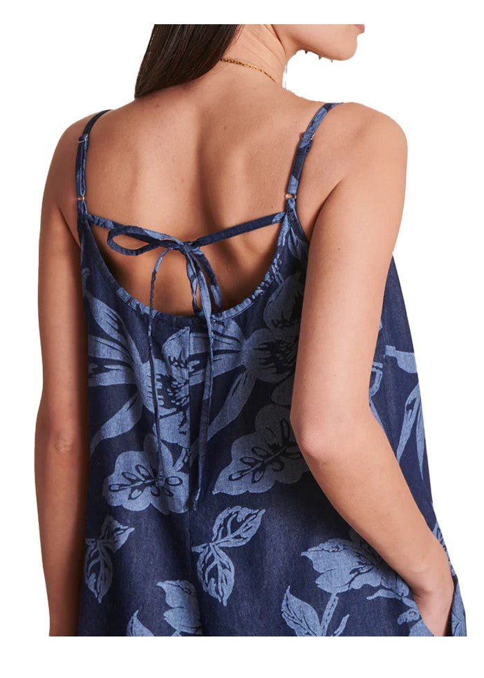 LA FEE MARABOUTEE tuta donna palazzo denim leggero DIDART-J 100% cotone MADE IN ITALY