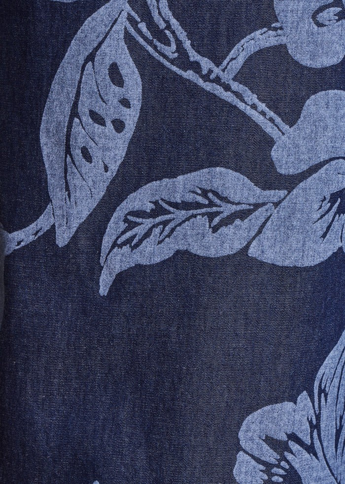 LA FEE MARABOUTEE tuta donna palazzo denim leggero DIDART-J 100% cotone MADE IN ITALY