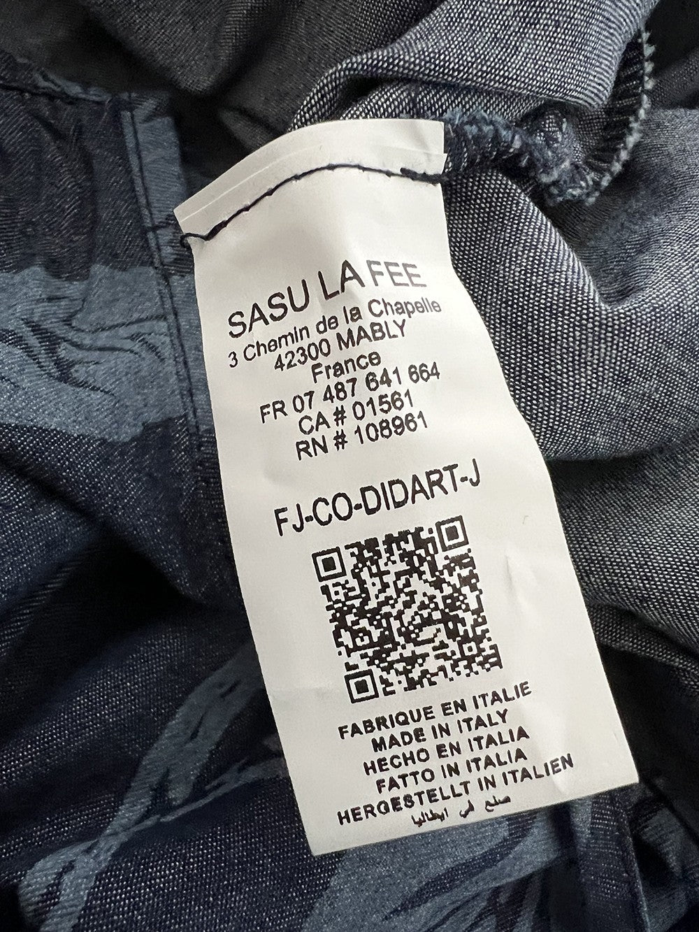 LA FEE MARABOUTEE tuta donna palazzo denim leggero DIDART-J 100% cotone MADE IN ITALY