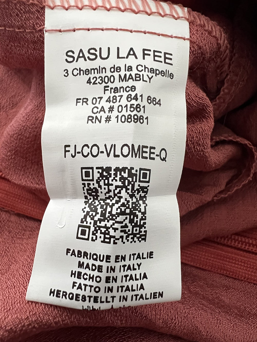 LA FEE MARABOUTEE tuta donna VLOMEE-Q 75% viscosa 25% poliammide MADE IN ITALY