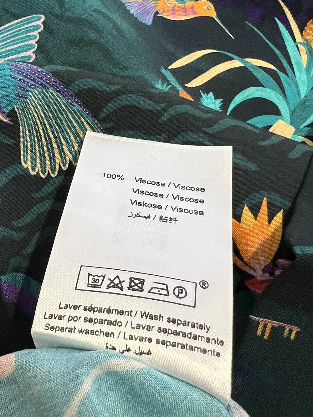 LA FEE MARABOUTEE blusa donna fantasia petrolio multicolor DAMIAN-C MADE IN ITALY