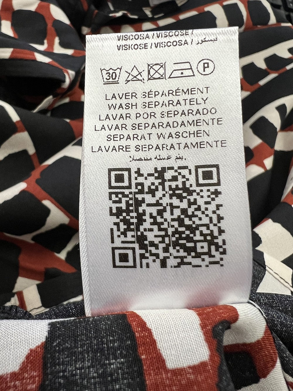 LA FEE MARABOUTEE blusa donna fantasia nero/coccio LAMIYA-O MADE IN ITALY