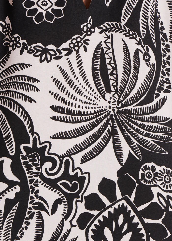 LA FEE MARABOUTEE blusa donna ecru/nero PLUMA-W