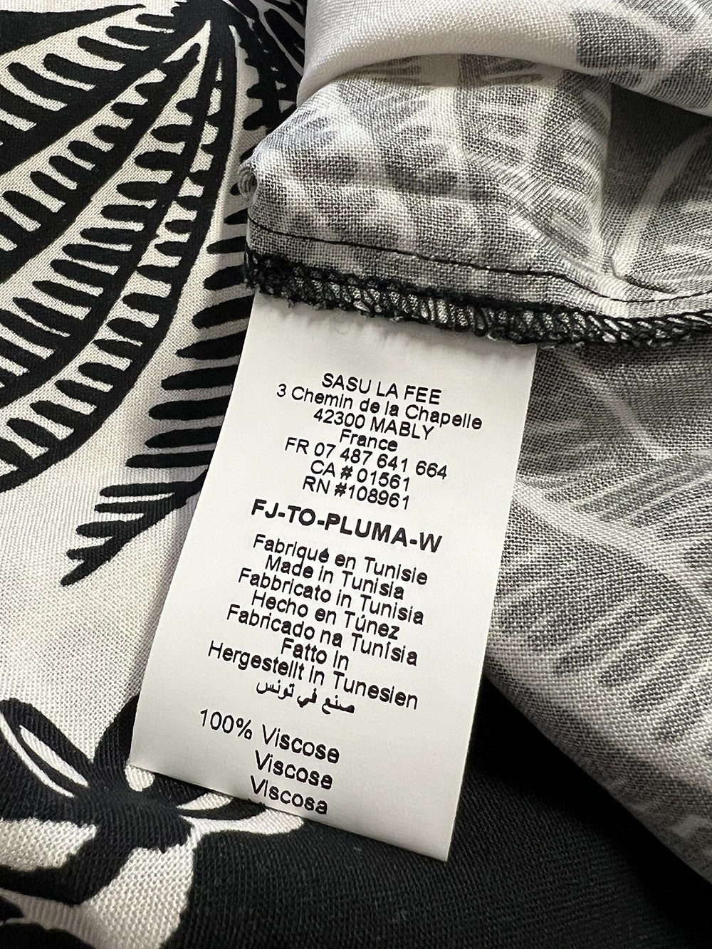 LA FEE MARABOUTEE blusa donna ecru/nero PLUMA-W