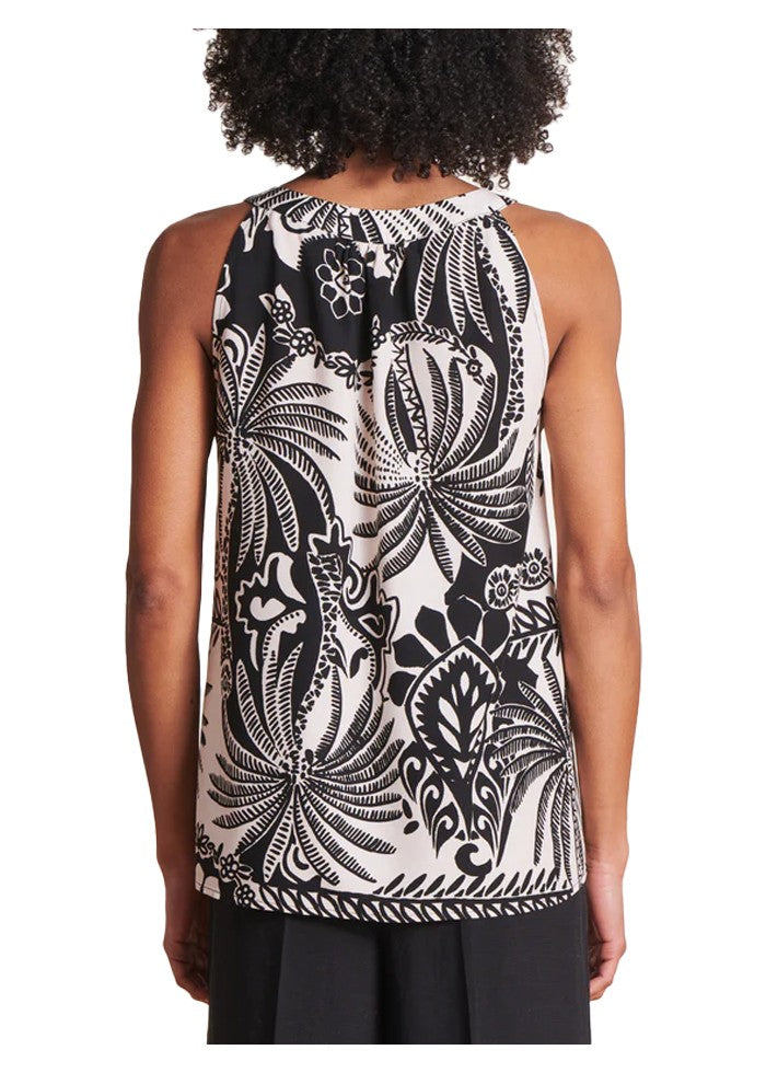 LA FEE MARABOUTEE blusa donna ecru/nero PLUMA-W