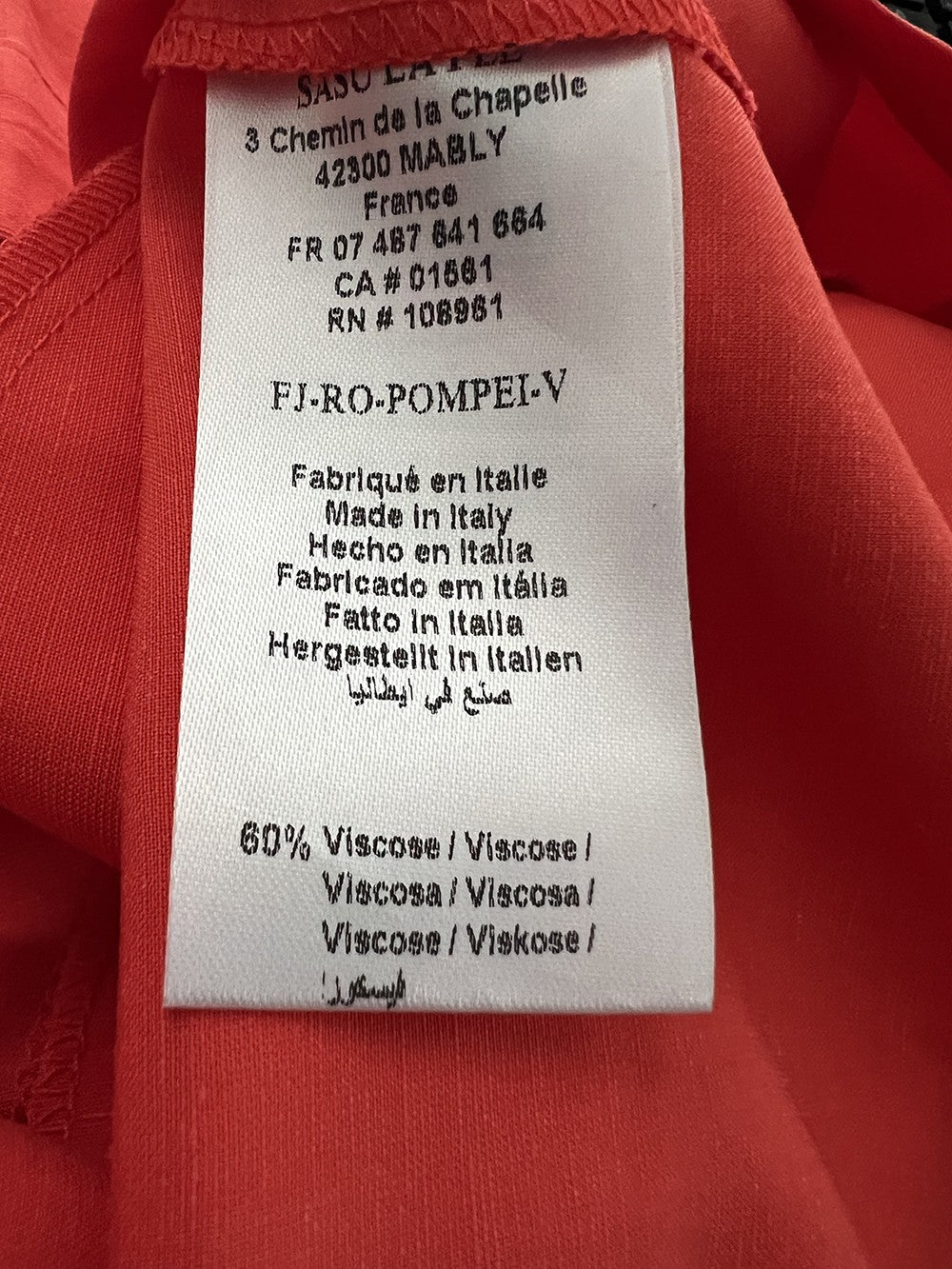 LA FEE MARABOUTEE abito donna arancio POMPEI-V MADE IN ITALY