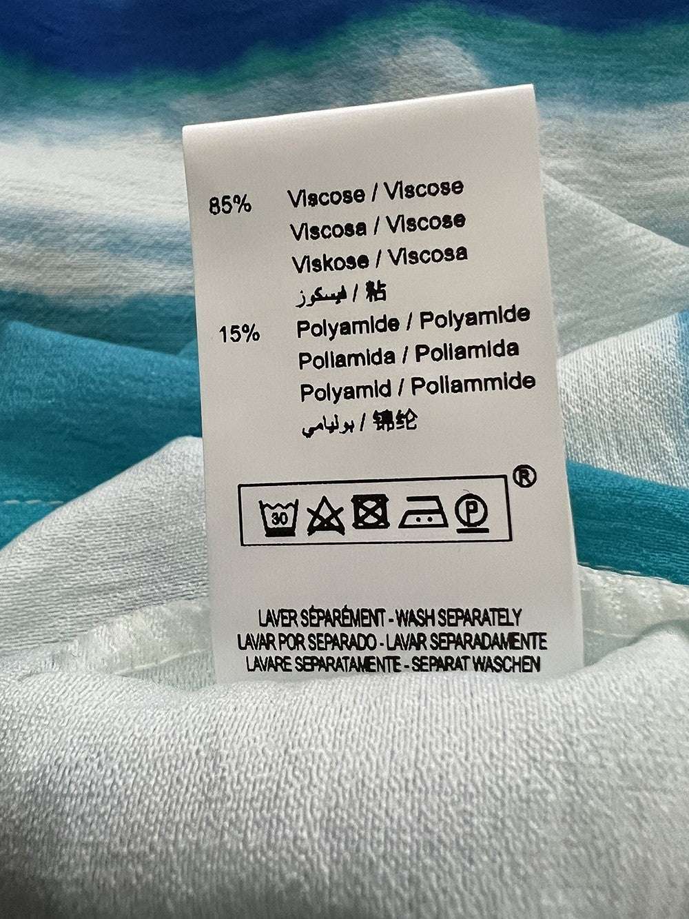 LA FEE MARABOUTEE abito donna fantasia righe acqua/azzurro VIGO-B MADE IN ITALY