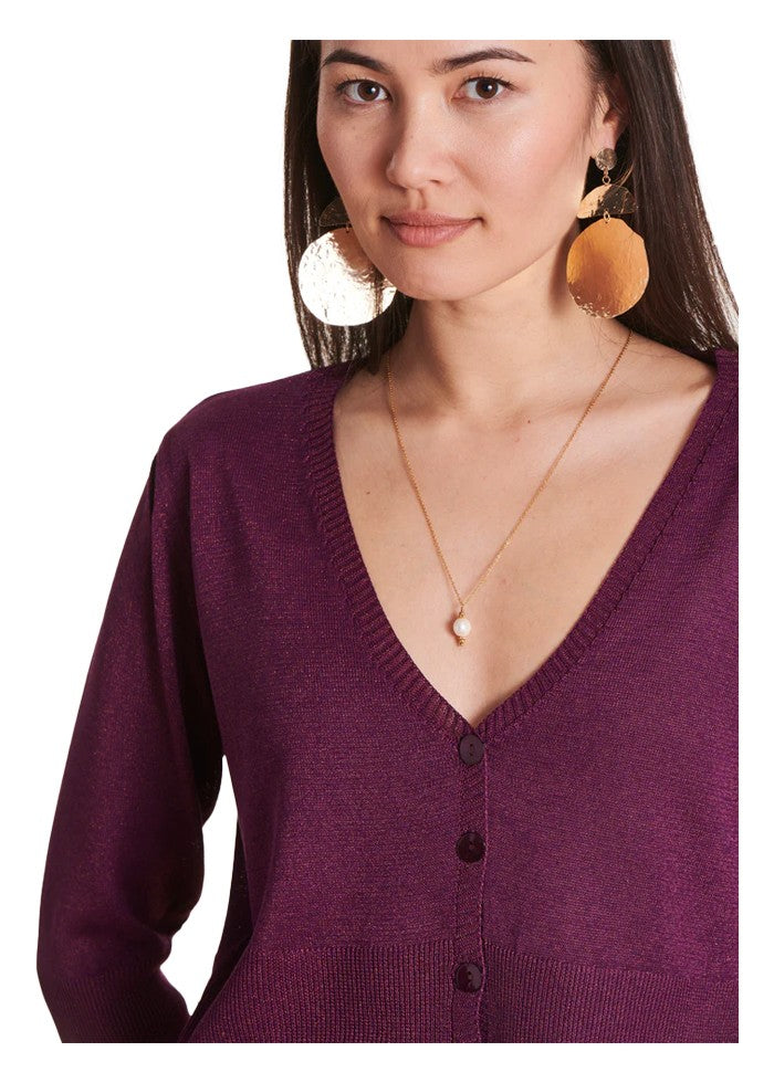 LA FEE MARABOUTEE cardigan donna corto DANELE MADE IN ITALY