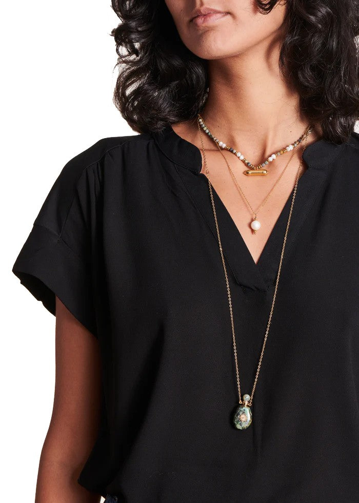 LA FEE MARABOUTEE maglia donna bimateriale VRIANI