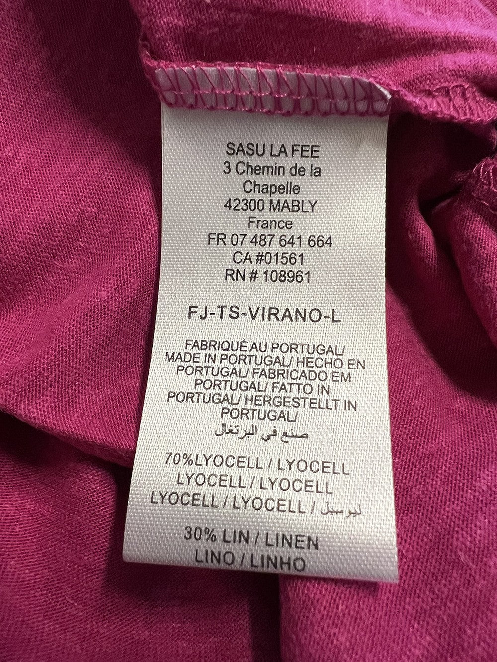 LA FEE MARABOUTEE t-shirt donna VIRANO-L 70% lyocell 30% lino