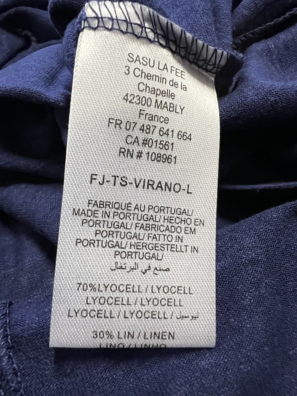 LA FEE MARABOUTEE t-shirt donna VIRANO-L 70% lyocell 30% lino