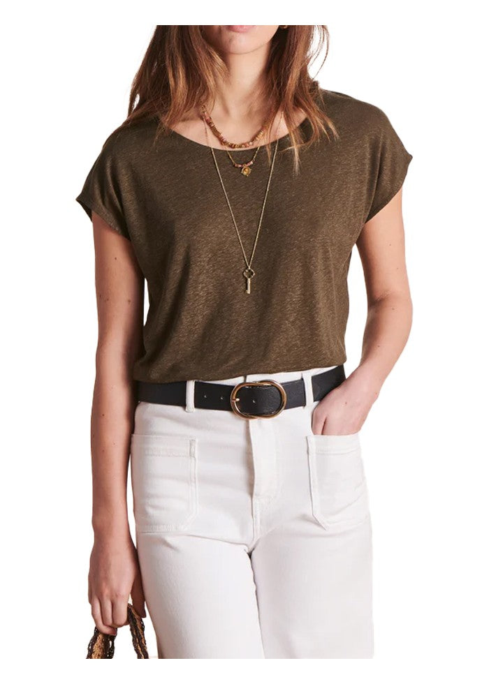 LA FEE MARABOUTEE t-shirt donna VIRANO-L 70% lyocell 30% lino