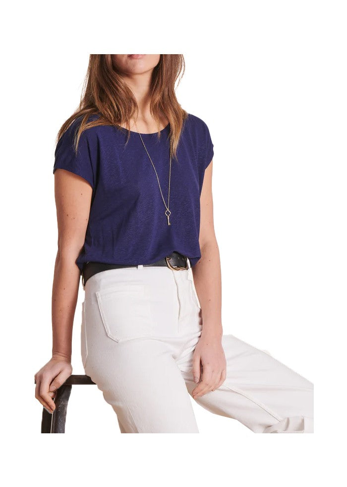 LA FEE MARABOUTEE t-shirt donna VIRANO-L 70% lyocell 30% lino