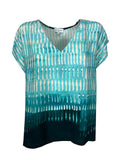 LA FEE MARABOUTEE blusa donna acqua/petrolio LAMIYA-C MADE IN ITALY