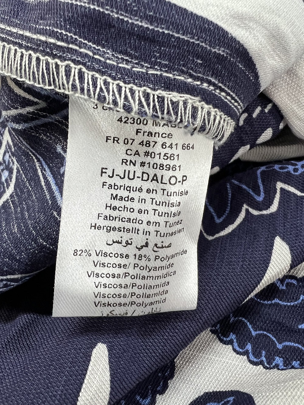 LA FEE MARABOUTEE gonna donna blu/bianco DALO-P 82% viscosa 18% poliammide