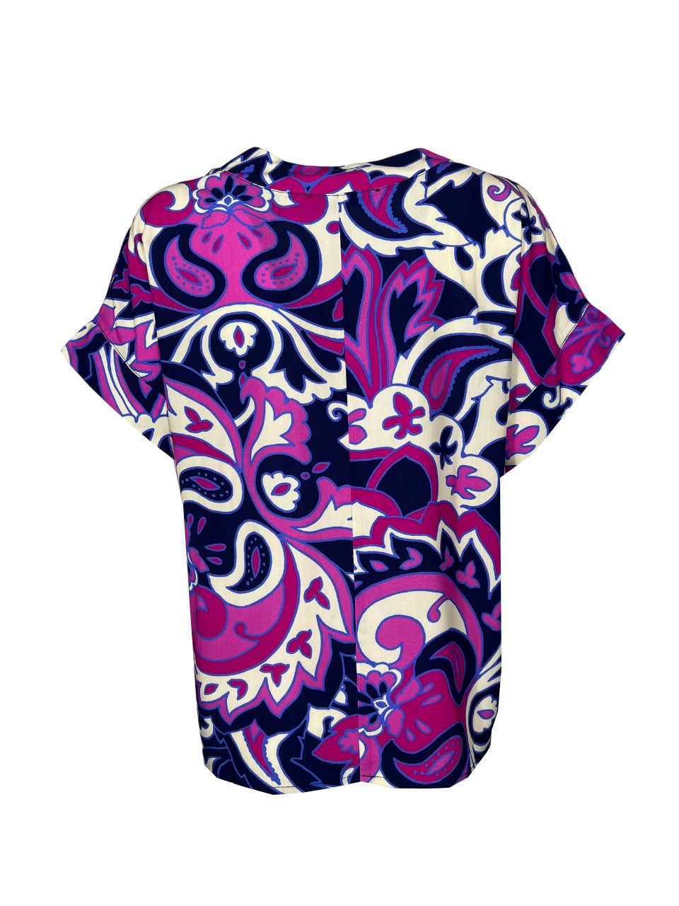 LA FEE MARABOUTEE blusa donna fuxia/nero/bianco DELON-M MADE IN ITALY
