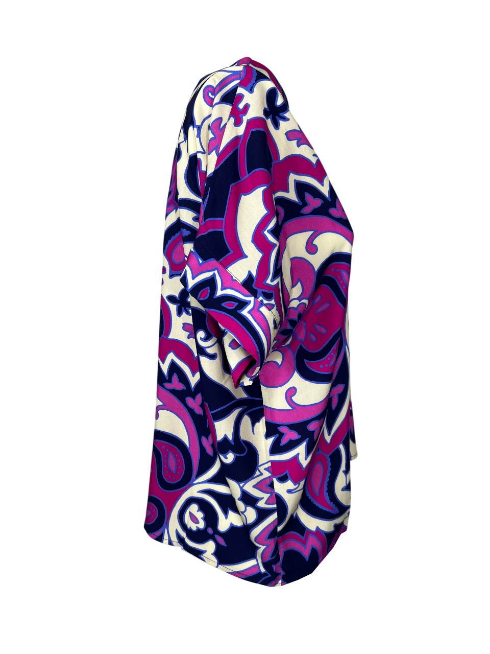 LA FEE MARABOUTEE blusa donna fuxia/nero/bianco DELON-M MADE IN ITALY