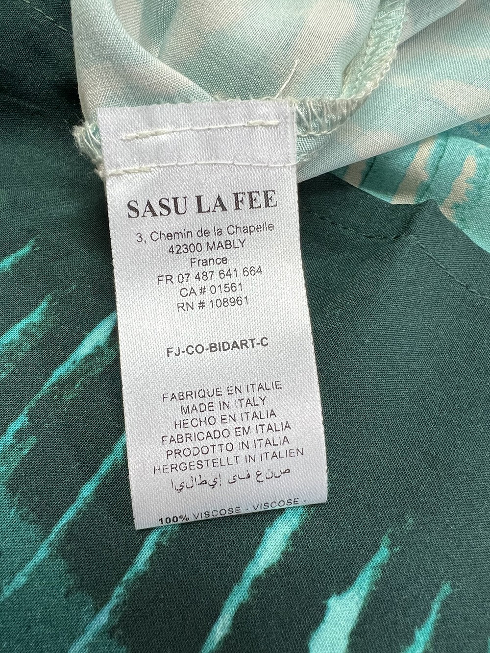 LA FEE MARABOUTEE tuta donna palazzo acqua/petrolio BIDART-C MADE IN ITALY