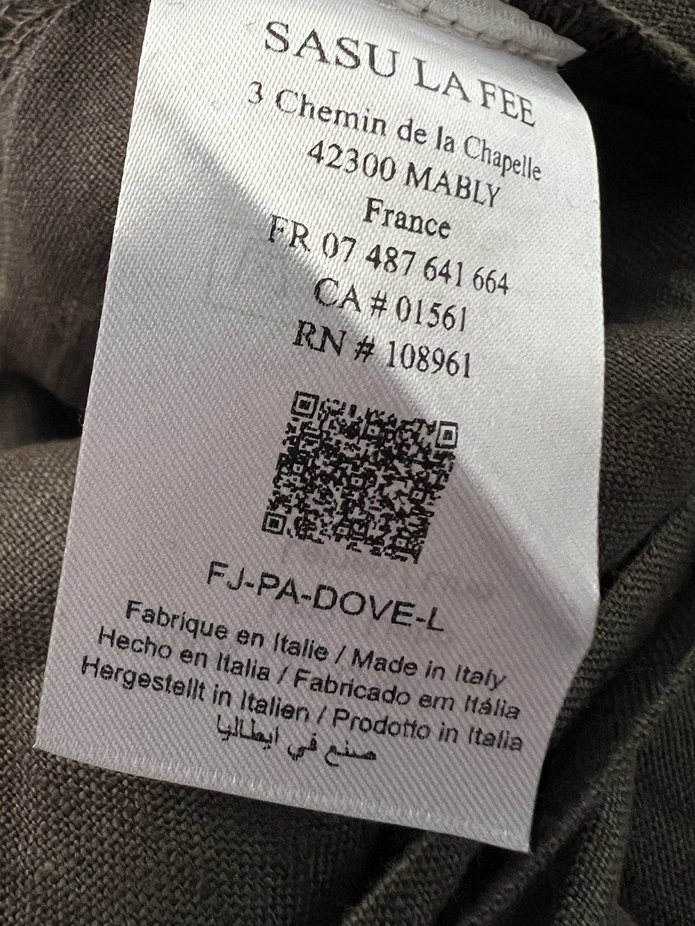 LA FEE MARABOUTEE pantalone donna palazzo lino marrone DOVE-L 100% lino MADE IN ITALY