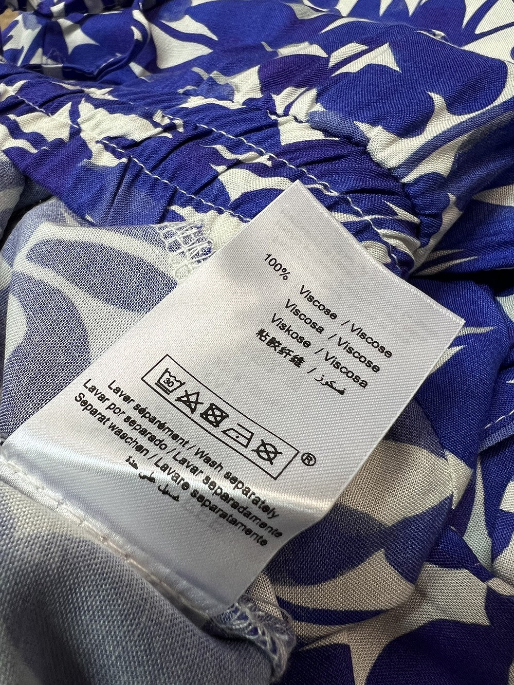 LA FEE MARABOUTEE pantalone donna palazzo bluette/panna PACOA - H MADE IN ITALY