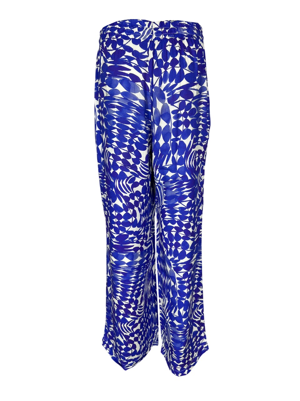 LA FEE MARABOUTEE pantalone donna palazzo bluette/panna PACOA - H MADE IN ITALY