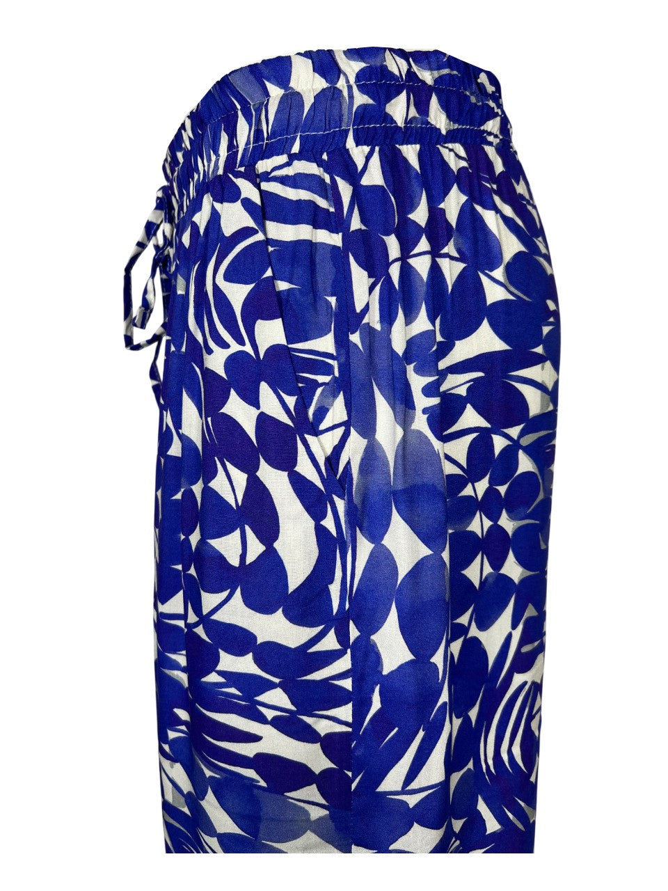 LA FEE MARABOUTEE pantalone donna palazzo bluette/panna PACOA - H MADE IN ITALY