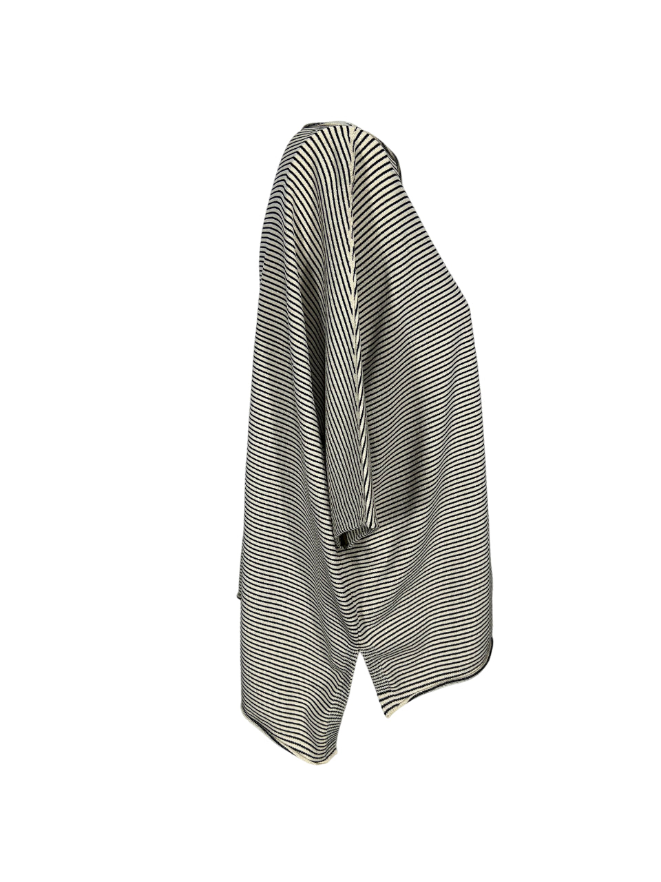 LIVIANA CONTI maglia donna over righe beige/nero F5SA62 MADE IN ITALY