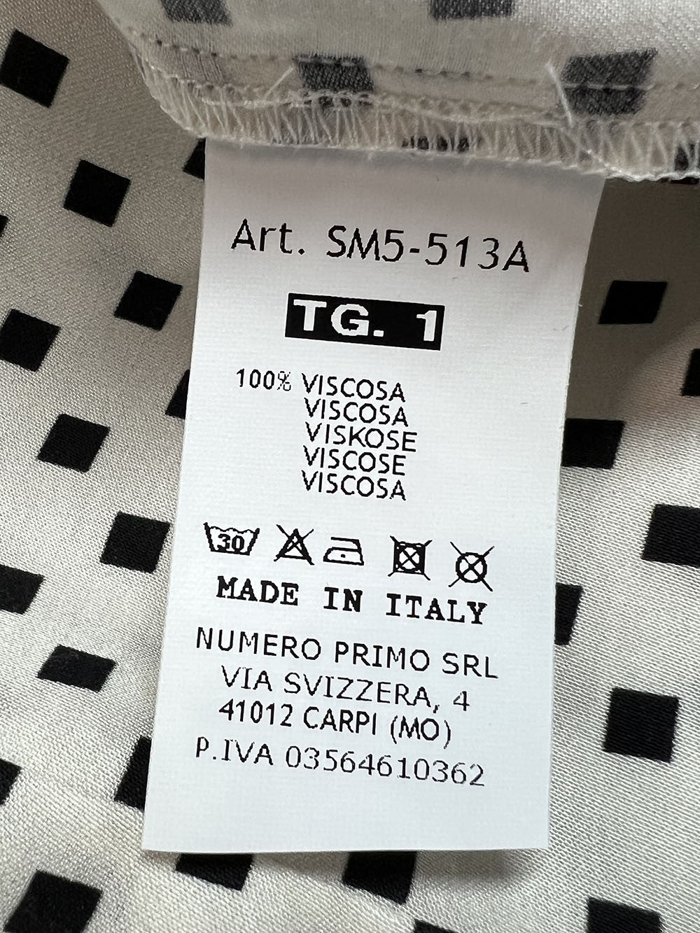 MOUSSE camicia donna bianco fantasia nera SM5-513 A MADE IN ITALY