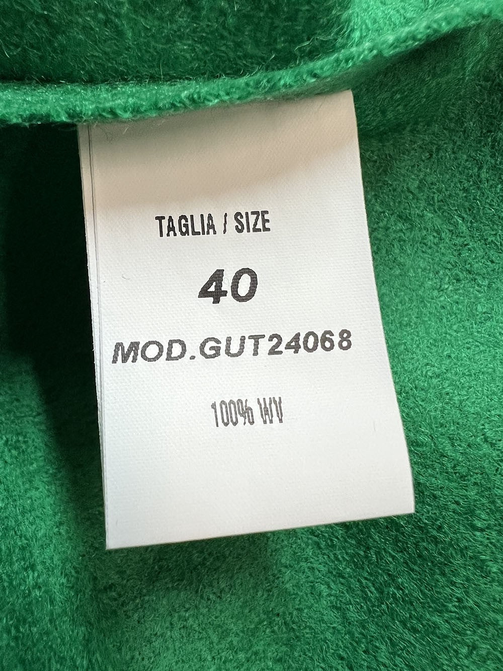 GUTTHA MILANO giaccone donna sfoderato doppiopetto verde smeraldo GUT24068 MADE IN ITALY