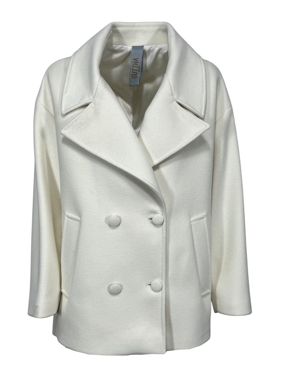 GUTTHA MILANO giaccone donna doppiopetto over  GUT24056 MADE IN ITALY