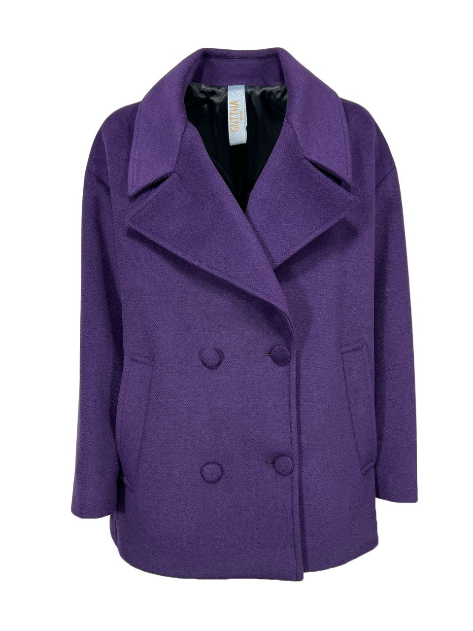 GUTTHA MILANO giaccone donna doppiopetto over  GUT24056 MADE IN ITALY