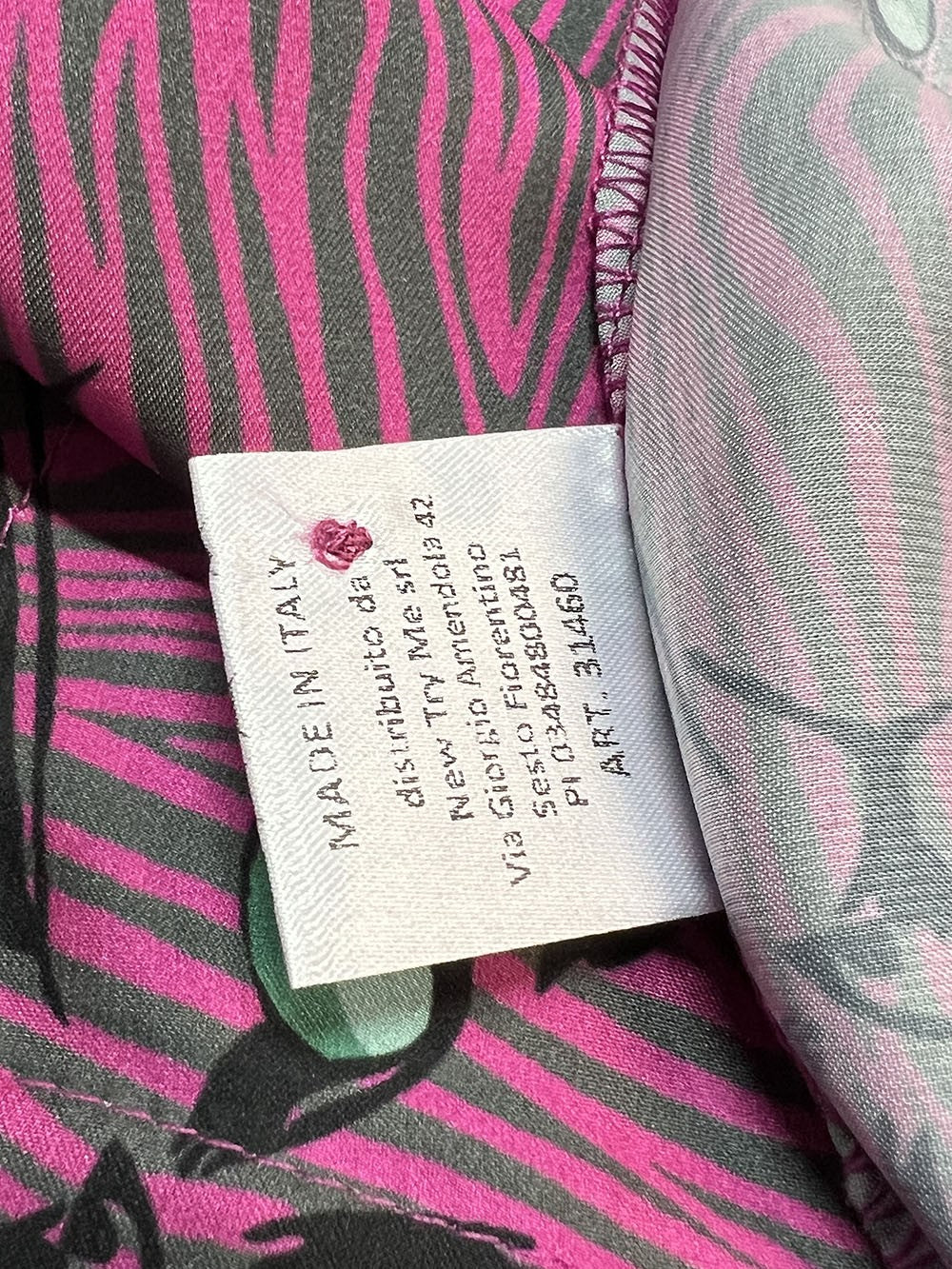 IL THE DELLE 5 camicia donna fuxia/grigio SPOON OCCHI DI GATTO MADE IN ITALY