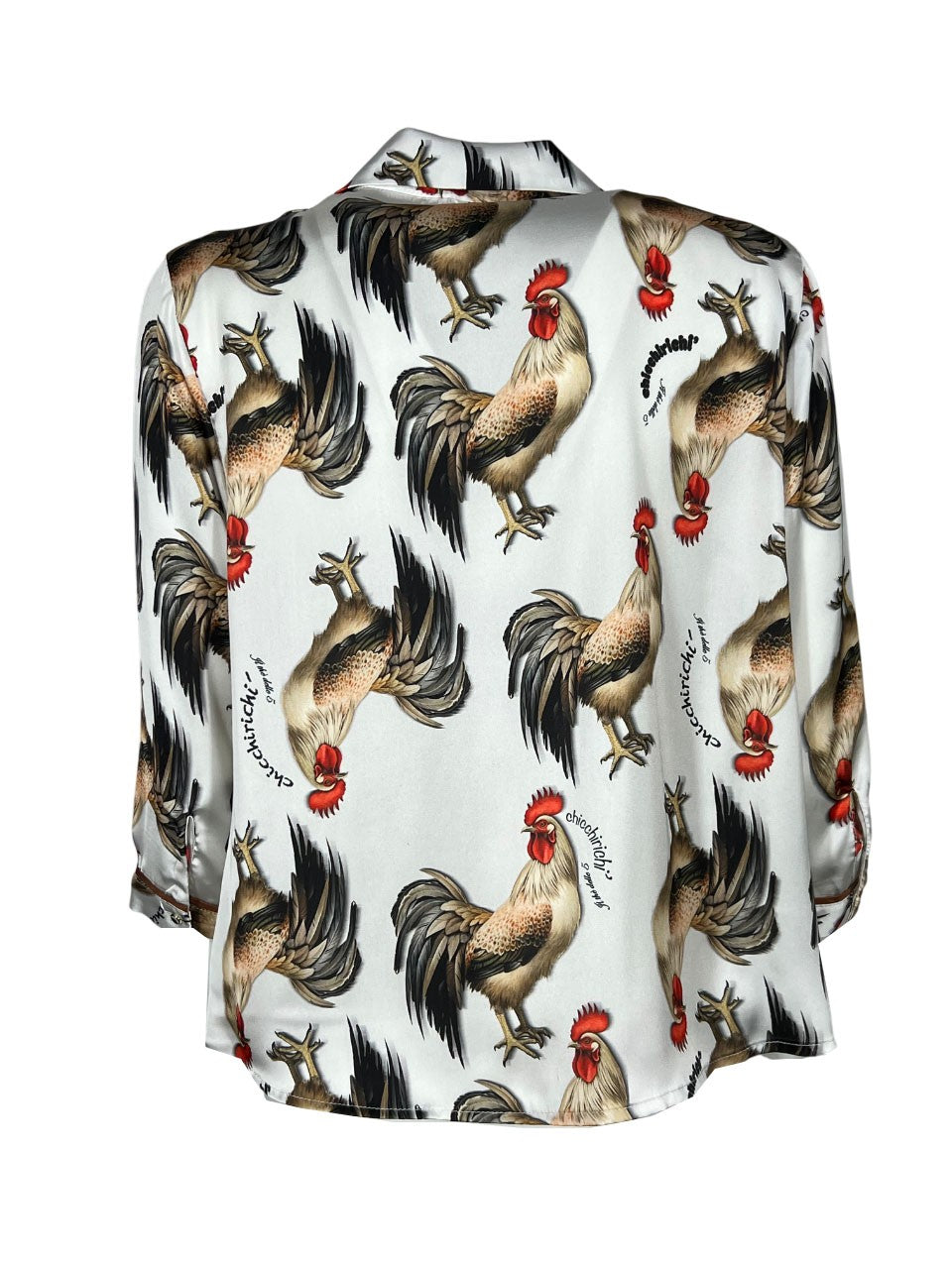 IL THE DELLE 5 camicia donna bianco/beige/rosso SPOON FUNKY GALLO MADE IN ITALY