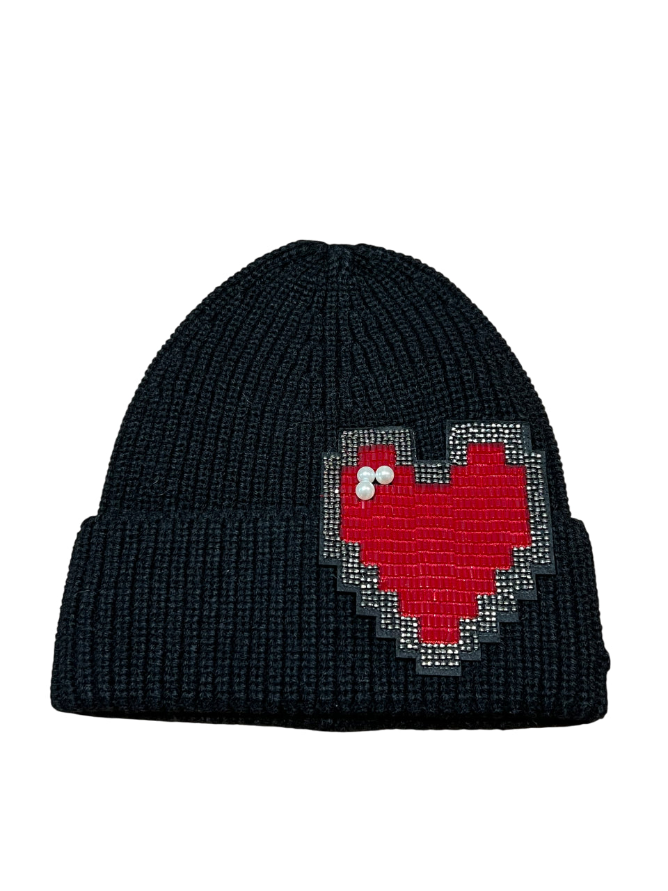 IL THE DELLE 5 cappello donna nero PACMAN 30% lana 70% acrilico