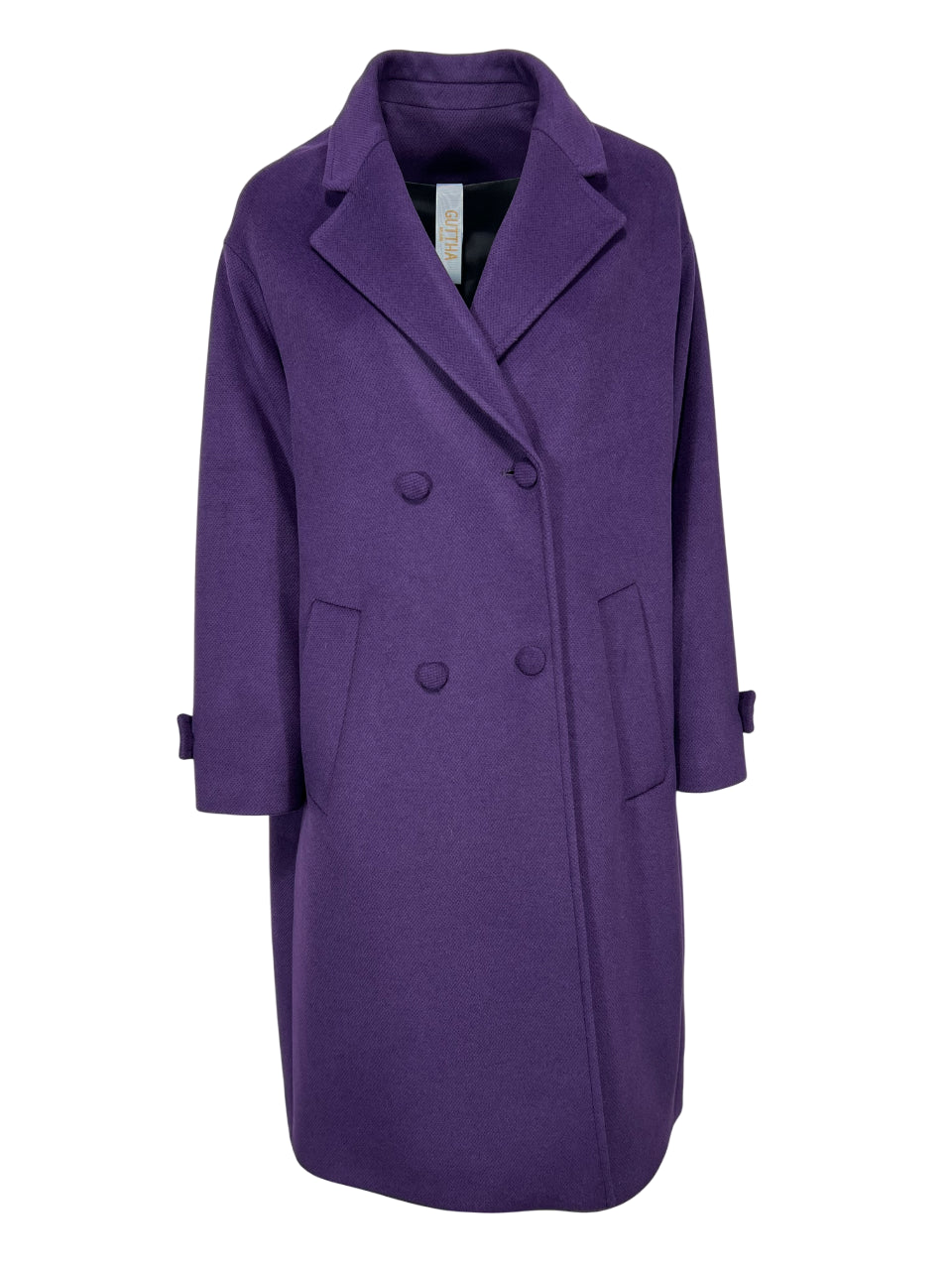 GUTTHA MILANO cappotto donna doppiopetto over GUT24039 MADE IN ITALY