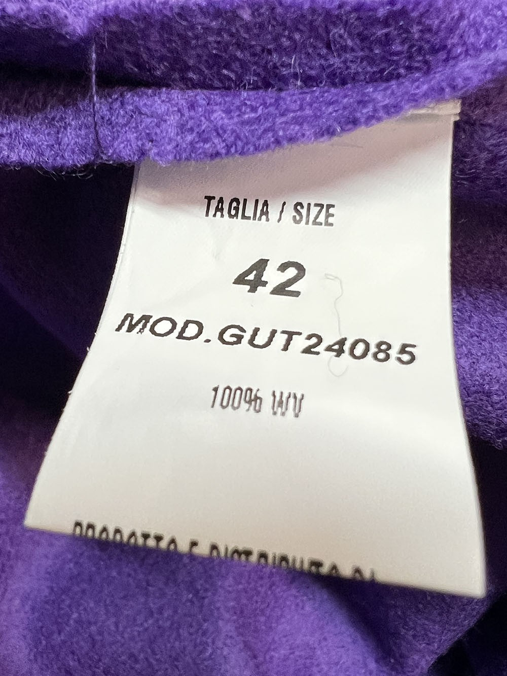 GUTTHA MILANO giaccone donna sfoderato GUT24085 100% lana MADE IN ITALY