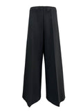MEIMEIJ pantalone donna punto milano nero largo M4IA36 MADE IN ITALY