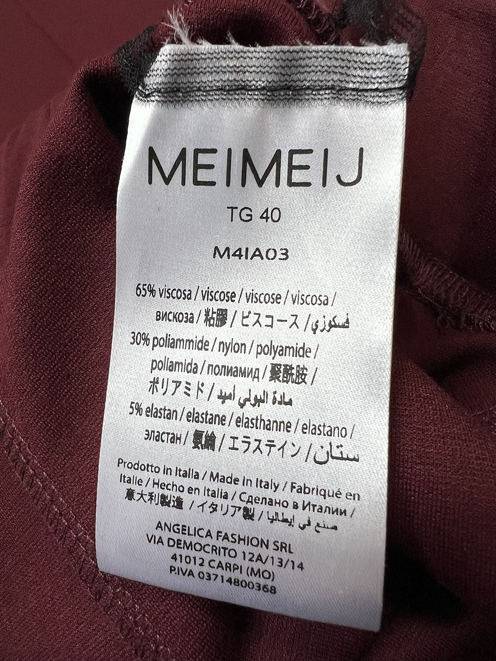 MEIMEIJ pantalone donna punto milano M4IA03 M4IA36 MADE IN ITALY