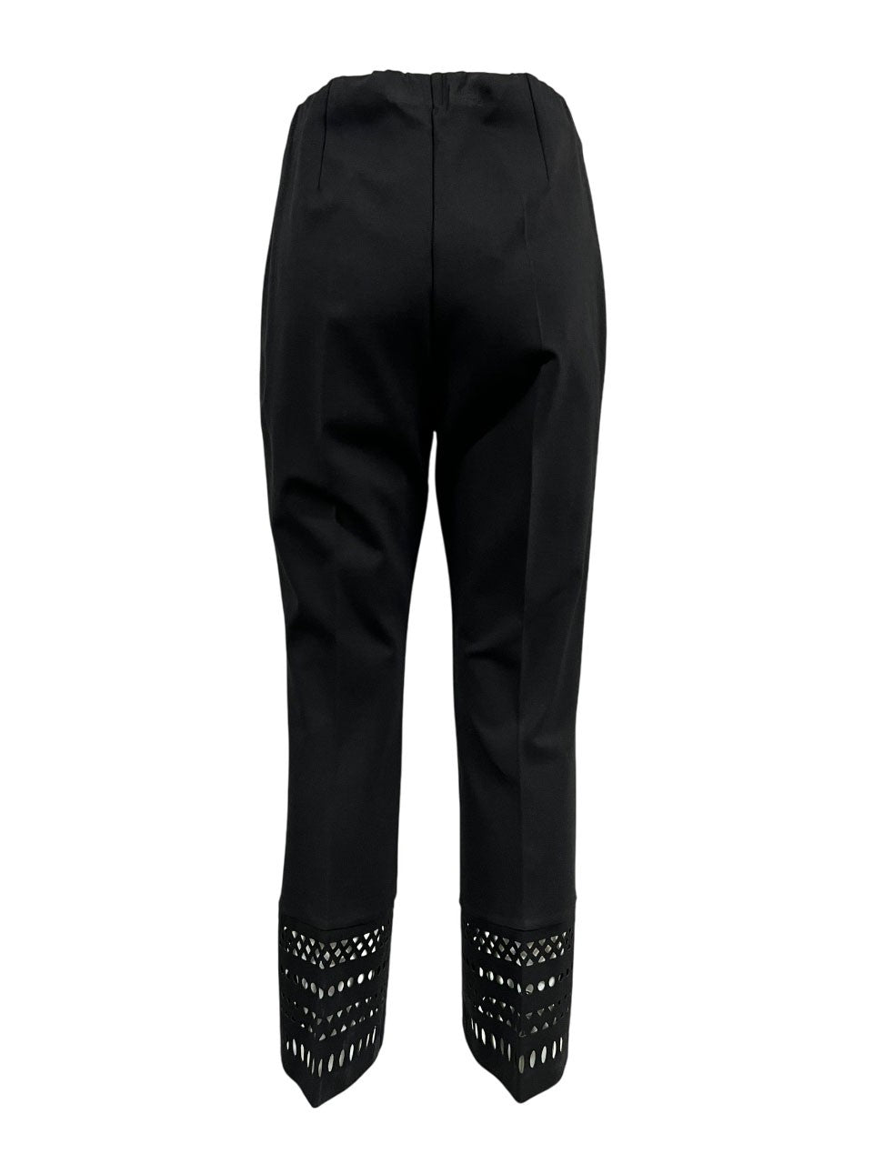 MEIMEIJ pantalone donna trombetta punto milano nero M4IA22 MADE IN ITALY